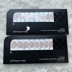 Set of 2 new Jamberry nail‎ polish lacquer strips Eiffel Lights sparkle